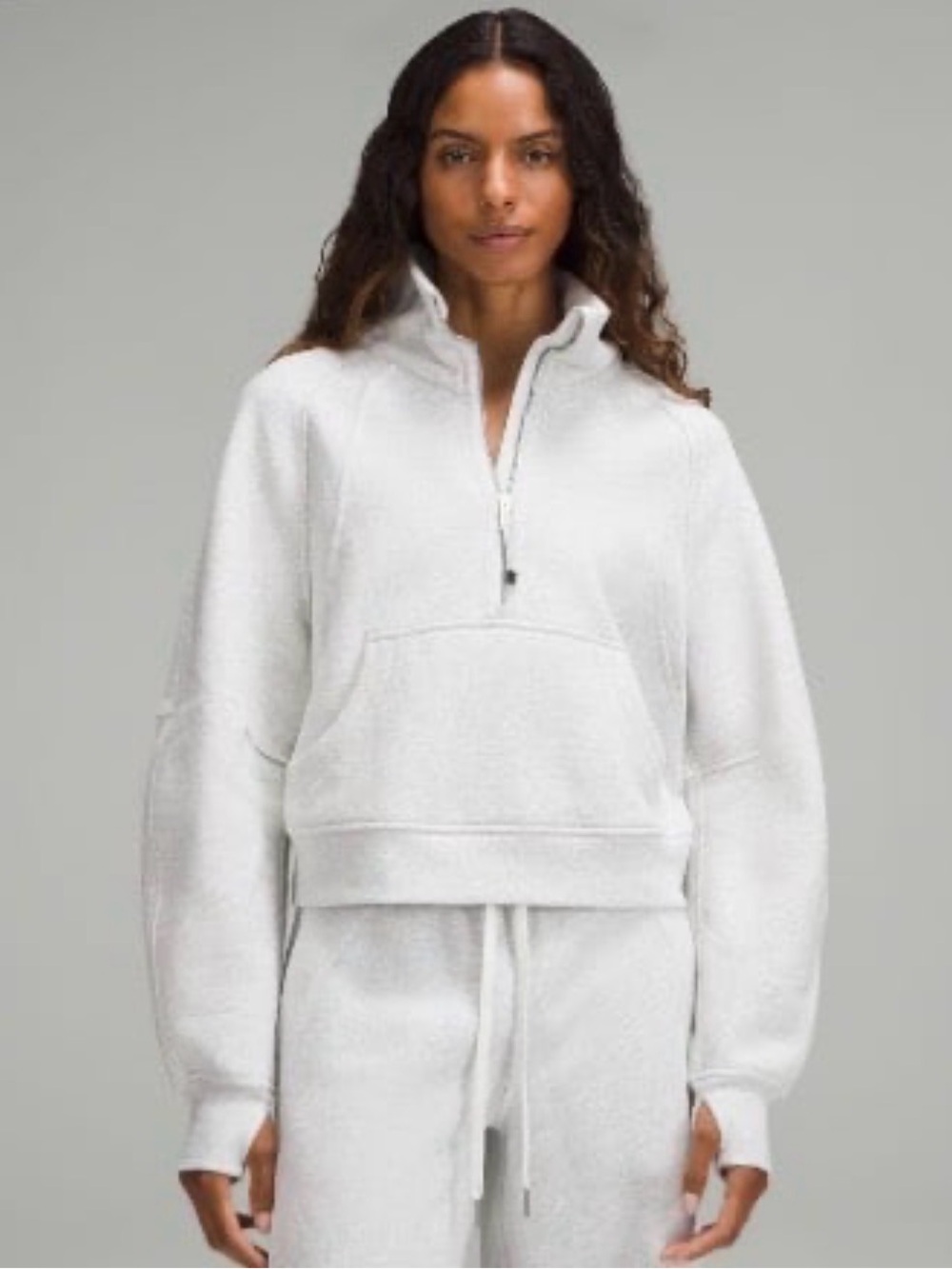 lululemon athletica White Half-Zip Sherpa Pullover